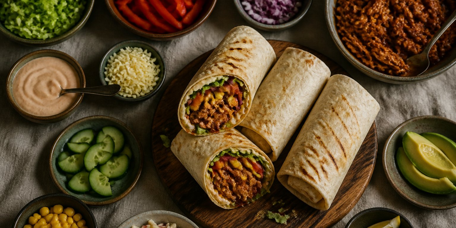 BBQ Pulled Chicken Wraps für unterwegs