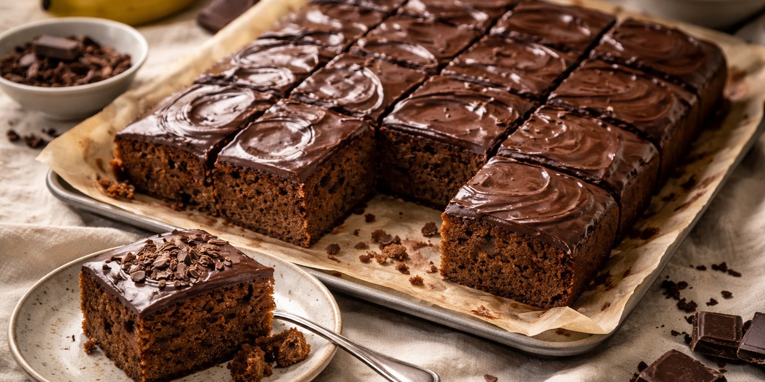 Saftiger Bananen-Schoko-Becherkuchen vom Blech