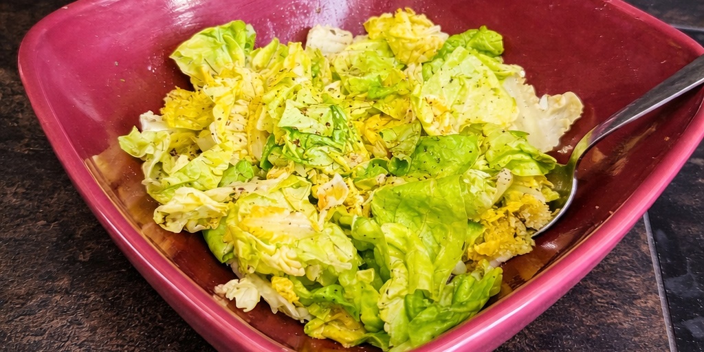 Grüner Salat mit leckerem Dressing